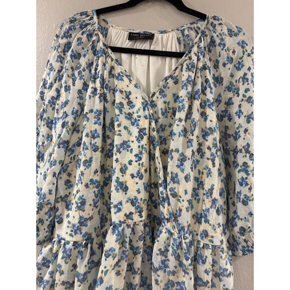 Lane Bryant Dress Womens Puff-Sleeve Tuck-Detail boho Midi Dress size 18 - Picture 6 of 9